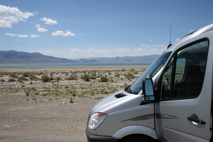 Passing by Pyramid Lake