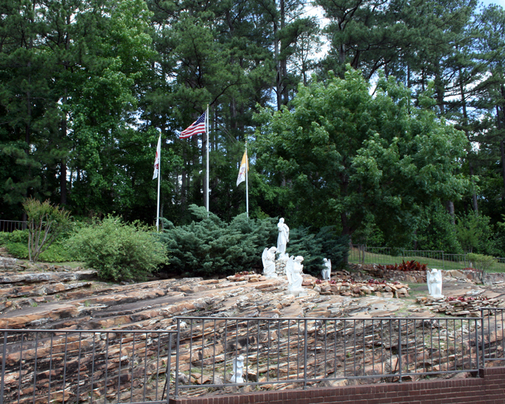 The Grotto Just Outside the Church and TV Studios